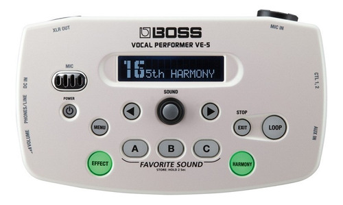 Processador De Efeitos Para Voz Boss Ve 5 Branco