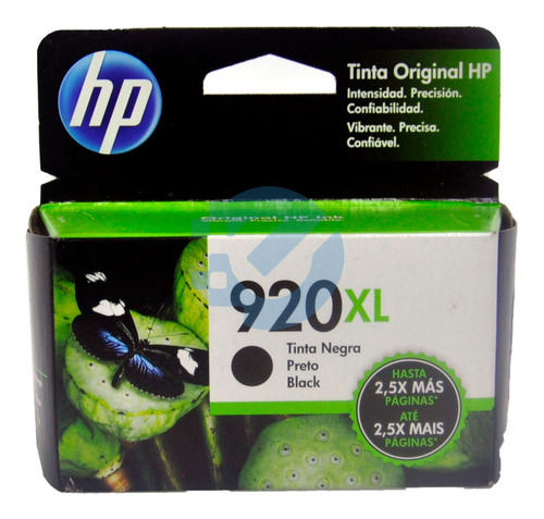 Cartucho Hp 920xl Negro Original Cd975al Original Verificabl