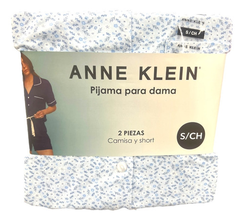  Pijama Anne Klein, Short Con Camisa Suave 