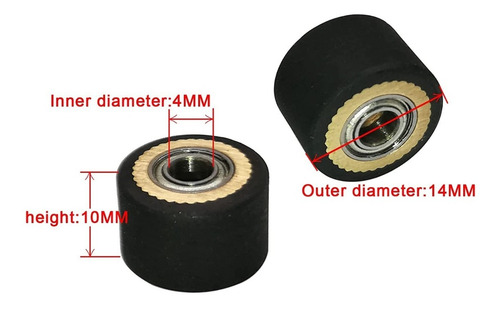 Imagen 3 de 4 de Ruedas Pinch Roller Para Plotter 4x10x14
