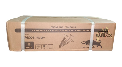 Tornillo Vulcanita Zincado 6x 1 1/2 Caja De 9kg