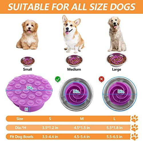 Inserto De Cuencos Para Perros Con Comedero Lento, Cuenco De