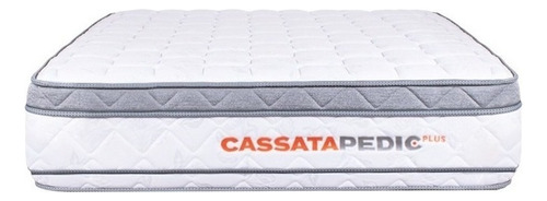 Colchón Súper king de espuma Romance Relax Cassata pedic plus blanco y gris - 200cm x 200cm x 36cm con doble pillow