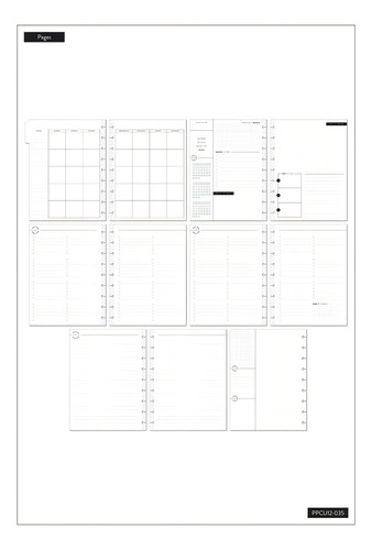 Agenda Planificador Happy Planner C/ Discos Diseño Hogareño Portada Negro