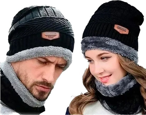 Pack 3 Gorro Invierno De Lana Con Interior Chiporro Cuello