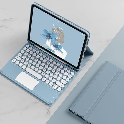 Funda Para iPad Gen 10 Con Teclado Y Panel Tactil Rosa
