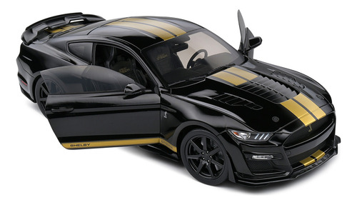 Miniatura Ford Mustang Shelby Gt500-h (Hertz) 2023 Preto 1:18 Solido