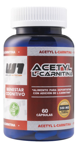 Acetyl L-carnitina 500mg 60 Cápsulas Winkler Nutrition Sabor Sin Sabor
