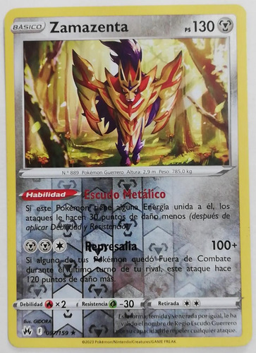 Pokémon Tcg Zamazenta 097/159 Reverse (español)