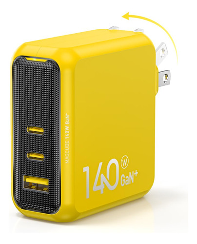 Aohi Magcube - Cargador Usb C De 140 W Gan+ Pd 3.1 Para Macb