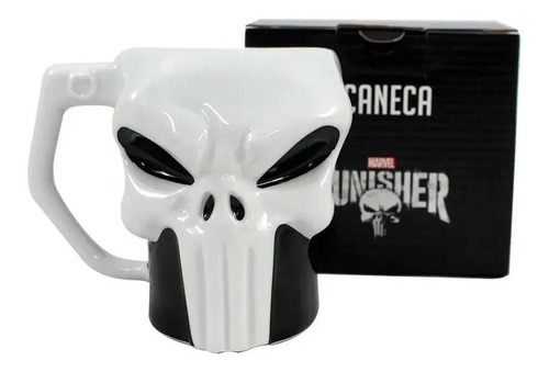 Caneca 3d Punisher 500ml Justiceiro Caveira  Marvel Original