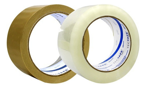 Caixa 2 Rolos Fita Adesiva Transparente 48mmx100m Tectape