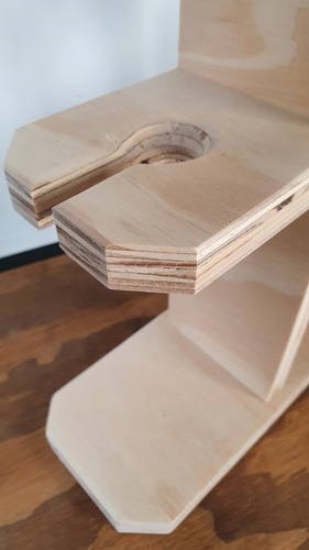 Imagen 5 de 10 de Porta Vino Y Copas En Madera Y Hierro