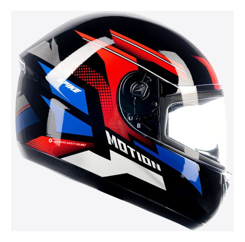 Capacete Moto Fechado Peels Spike Motion Masculino Feminino Cor Preto com Vermelho Tamanho do capacete 56