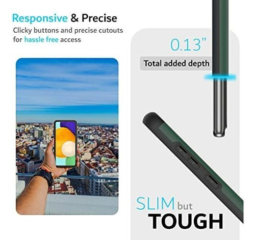 Funda Protectora Para Galaxy A52 Resistente A Impactos Verde