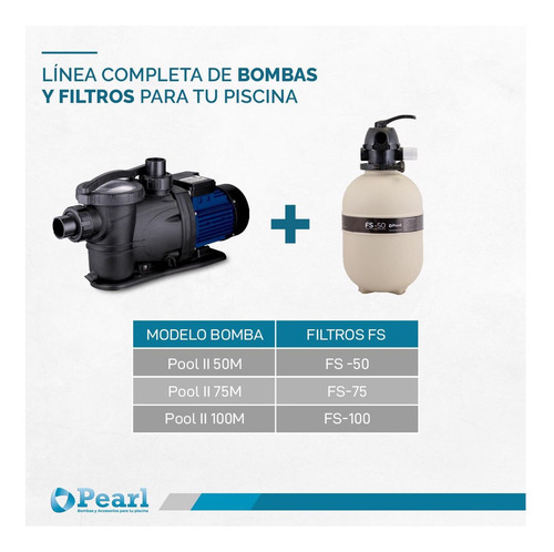 Bomba Pileta Autocebante Pearl Pool II 100 1 Hp