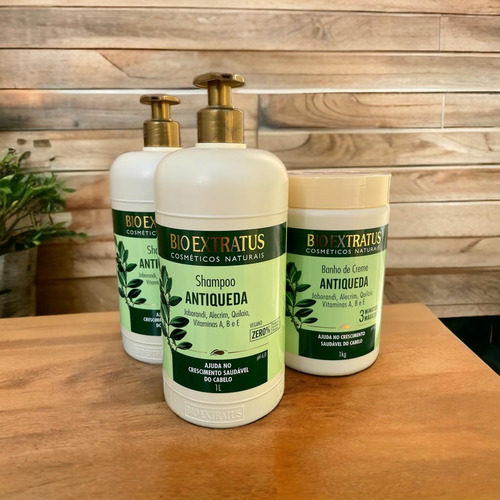 Kit 2 Shampoo 1 Banho De Creme Antiqueda Jaborandi 1 L B.ext