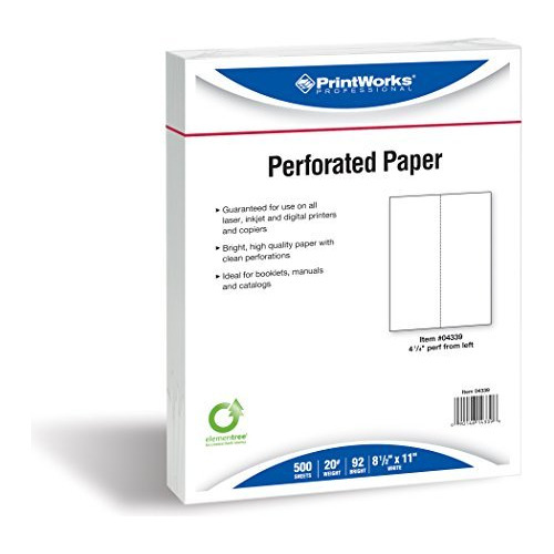 Papel Perforado Menús, Folletos, Formularios Y Más, 8...