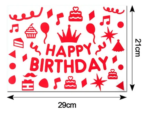 comprar Estiquer De Cumpleaños Para Globos En Vinil Etiqueta De Glob