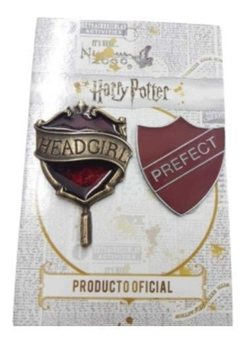 Pins Headgirl + Prefecto - Gryffindor - Harry Potter