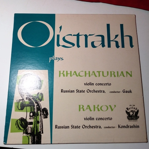 Oístrakh Plays Khachaturian & Rakov Violín Concrto Lp, Leer