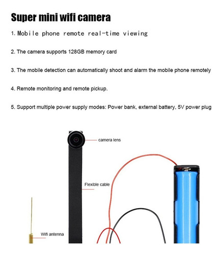 Mini Camara Espia Wifi Full Hd 1080p Para Android E iPhone
