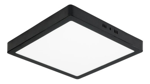 Plafon Led Cuadrado 24w 220v Completo Negro