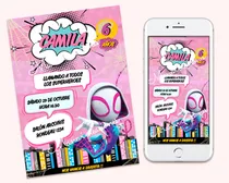 Comprar Kit Imprimible  Spider Ghost Gwen  Con Textos Editables