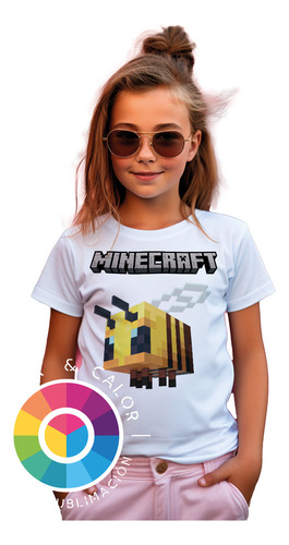 Minecraft Abeja - Polo Para Niños Niñas