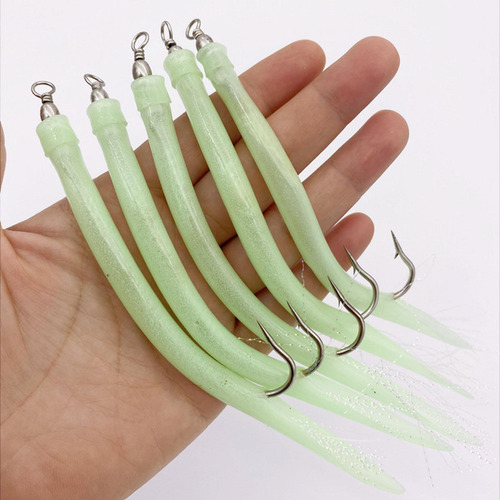5 Señuelo De Pesca Suave, Anzuelo De Pesca, Cebos De Verde