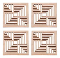 Comprar Set De 4 Posavasos Diseño Geometrico Pack 6 Posavasos