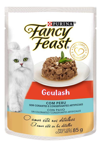 Pouch Gato Fancy Feast Goulash Pavo 85gr. Np