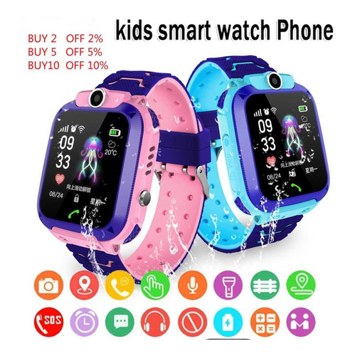 Reloj Inteligente Infantil Q12 Sos Con Foto De Tarjeta Sim