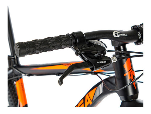 Mountain bike TopMega Regal R29 M 21v frenos de disco mecánico cambios Shimano Tourney color naranja