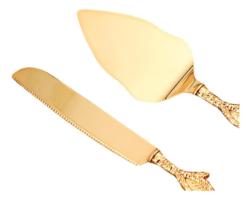 Juego De Cuchillos Para Tartas De Boda, De Tartas, Mango Oro