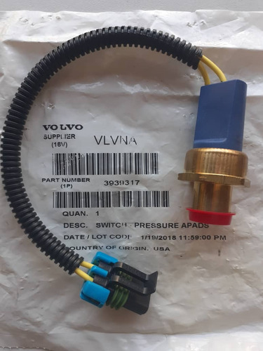 Interruptor De Alta Presión Volvo Gm Oem# 3939317