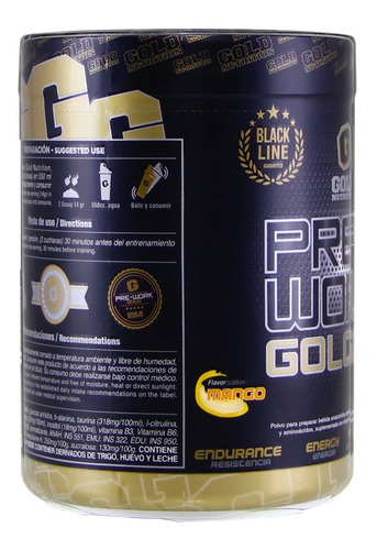 Pre Work Gold Nutrition Pre Entrenamiento
