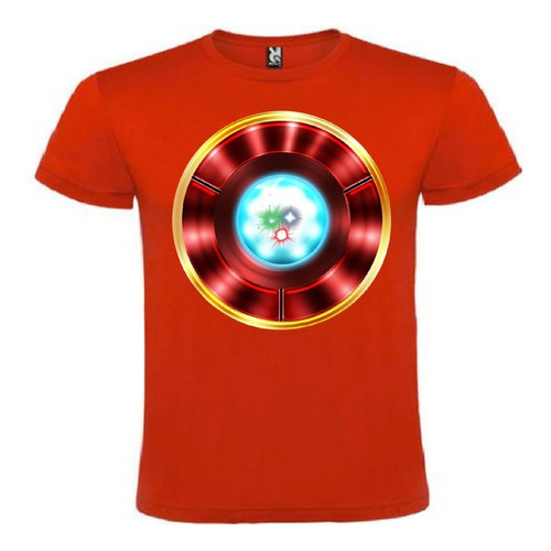 Polera Led Algodón 100% Iron Man Reactor Niños