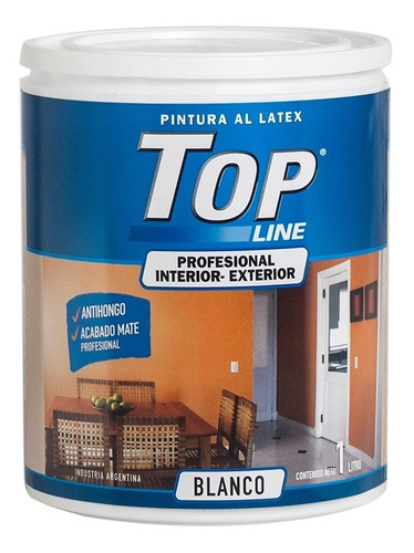 Pintura Latex Lavable Interior Exterior 1 Litro Colores Color Blanco