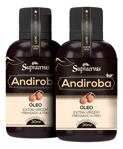 Óleo Essencial De Andiroba 30ml - Supra Ervas 2 Uni