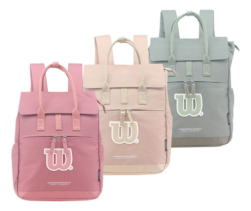 Mochila Notebook Mujer Wilson 16 Portanotebook Viaje Trabajo Rosa Claro Liso