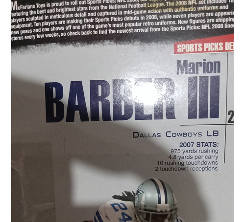 Nfl Players Dallas Cowboys Marion Barber Iii (Usado)