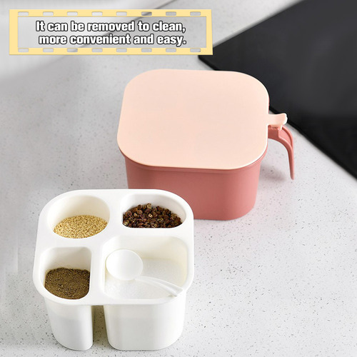 Tarros De Especias Con Tapa Y Cuchara Para Guardar Condiment