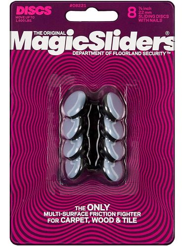 Magic Sliders L P 8221 Series 8pk 7/8  Rnd Slide Disc