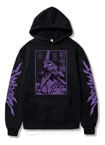 Sudadera Con Capucha Evangelion Con Diseño De Anime | Cuotas sin interés