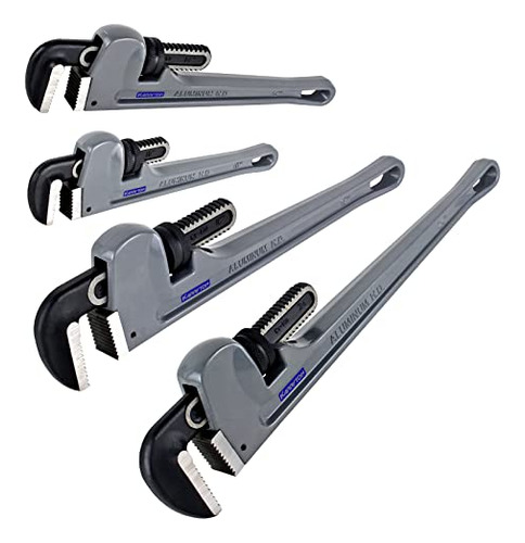 Karryton Aluminum Pipe Wrench Set, 10  14  18 (4 Pack) Ajust