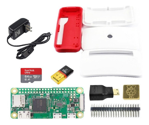 Kit Raspberry Pi Zero W V1.1 Micro Sd 64gb