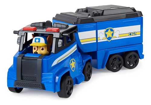 Vehiculo Paw Patrol Chase Big Truck Pups - Rescue Truck Color Azul