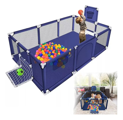 Cercado De Bebé Juego De Niños Gimnasio Plus Ocean Ball Color Negro