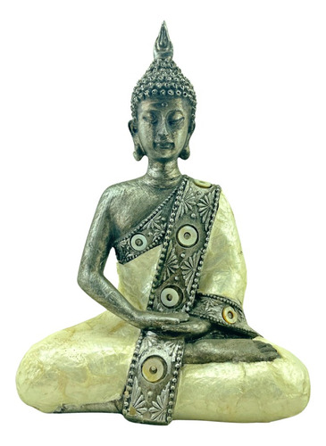 Figura Decorativa Chica Buda Mudra Dhyana 20cm Zen Zn 